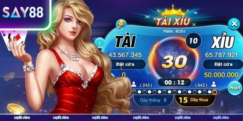 Ván cược Tài xỉu online Say88 hấp dẫn với thể thức mới mẻ.